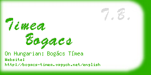 timea bogacs business card