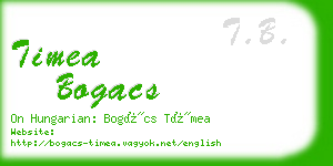 timea bogacs business card